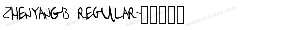 zhenyanGB regular字体转换